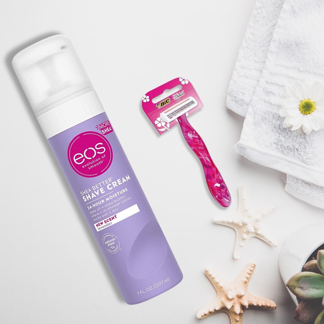 EOS Shave Cream + Bic Razor Combo