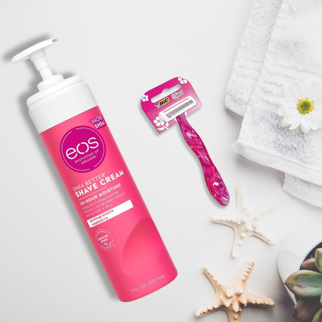 EOS Shave Cream + Bic Razor Combo