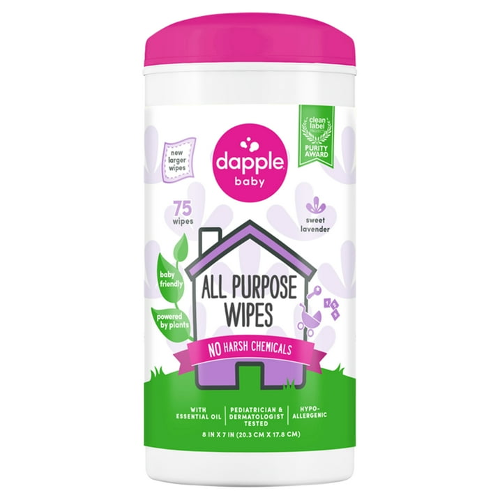 Dapple Baby-Safe All-Purpose Cleaning Wipes 75 ct