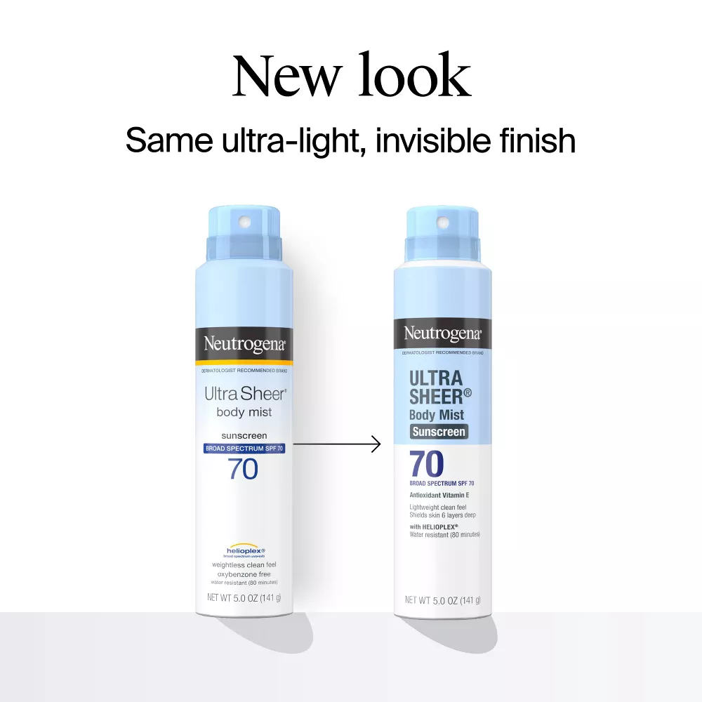Neutrogena Ultra Sheer Sunscreen Spray, SPF 70