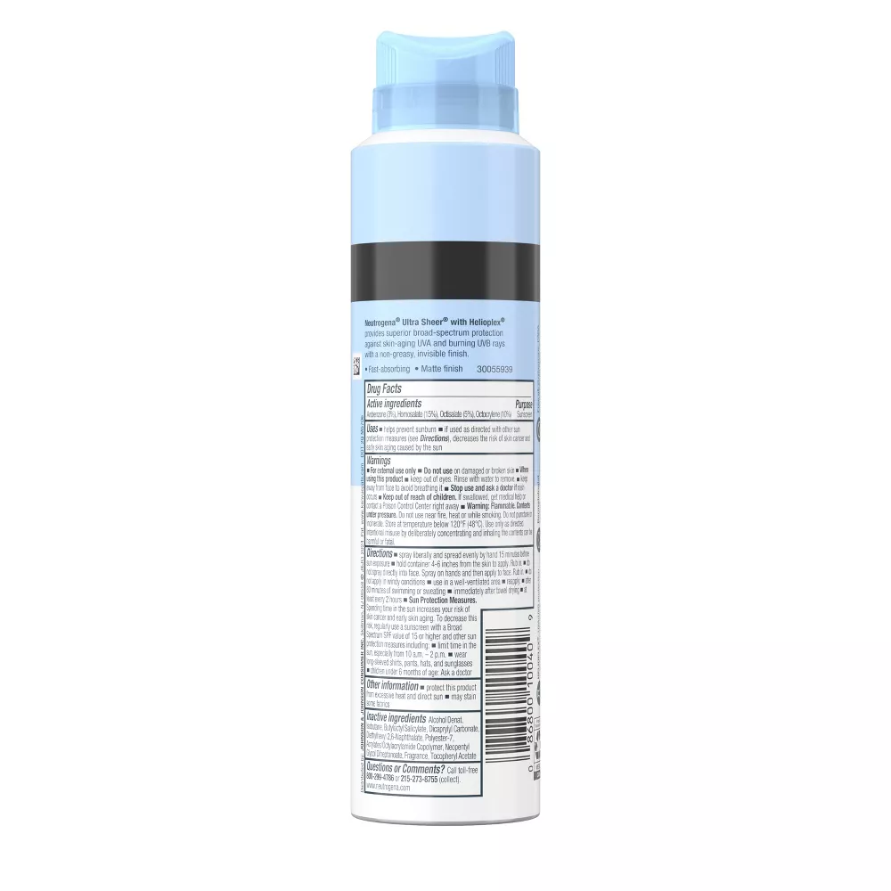 Neutrogena Ultra Sheer Sunscreen Spray, SPF 70