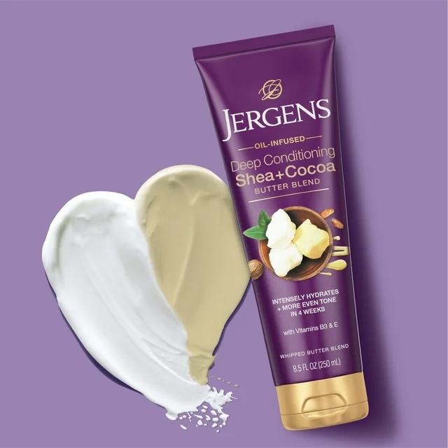 Jergens Hand & Body Lotion Shea + Cocoa Butter Body Lotion for Dry Skin