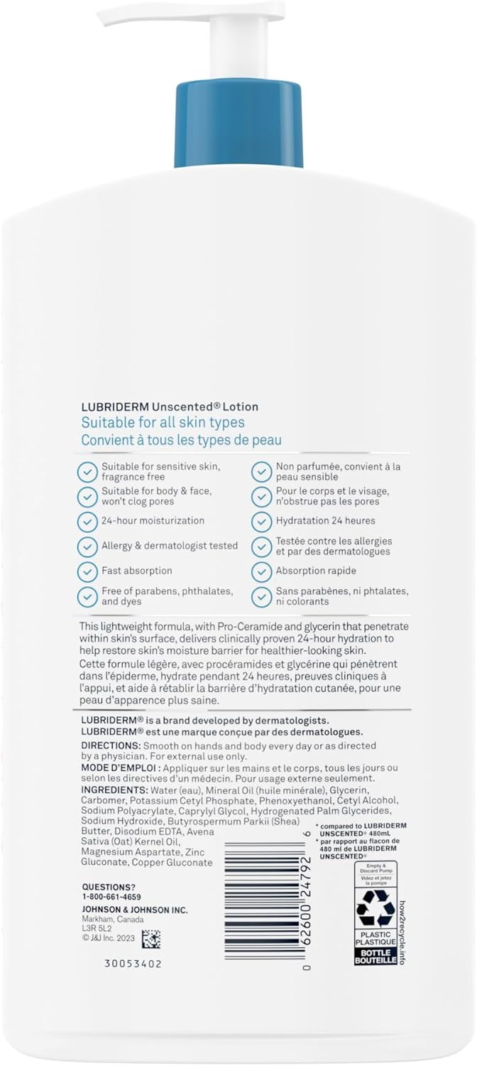 Lubriderm Unscented Lotion 710ml