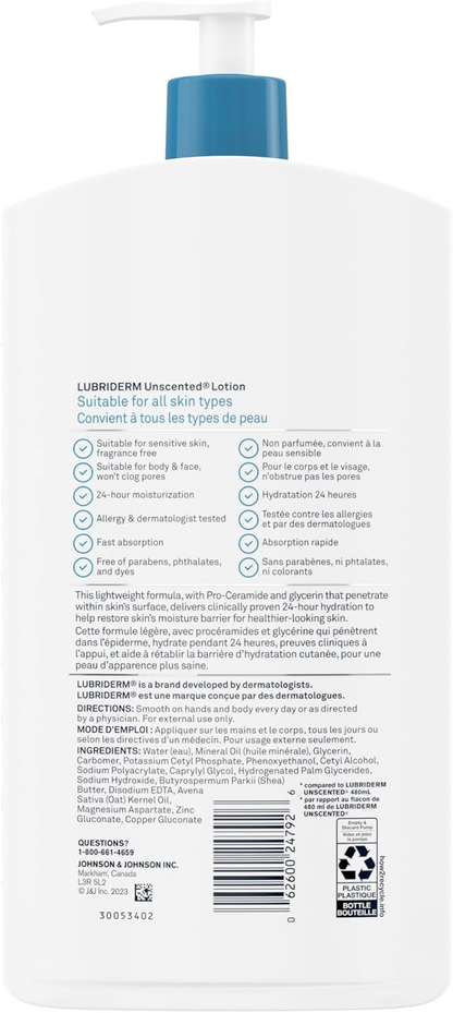 Lubriderm Unscented Lotion 710ml