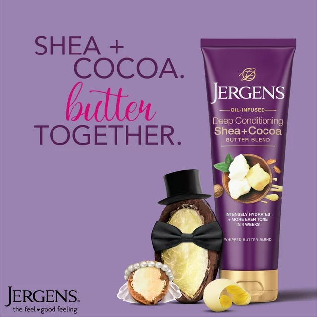 Jergens Hand & Body Lotion Shea + Cocoa Butter Body Lotion for Dry Skin