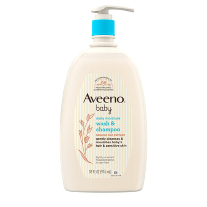 Aveeno Baby Daily Moisture Wash & Shampoo, Oat Extract