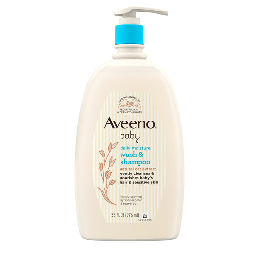 Aveeno Baby Daily Moisture Wash & Shampoo, Oat Extract